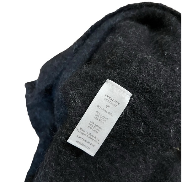 Everlane Women's XS The Alpaca Sweater Shirt Heather Black Short Sleeve - Picture 3 of 4